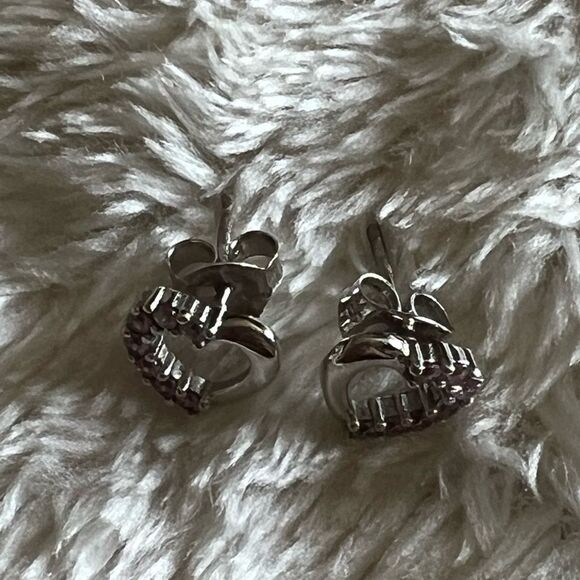 Nordstrom Silver Heart Earrings - Picture 4 of 4